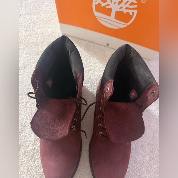 Timberland Men\'s Burgundy Nubuck Lace-Up Work Boots size 10 main image 11
